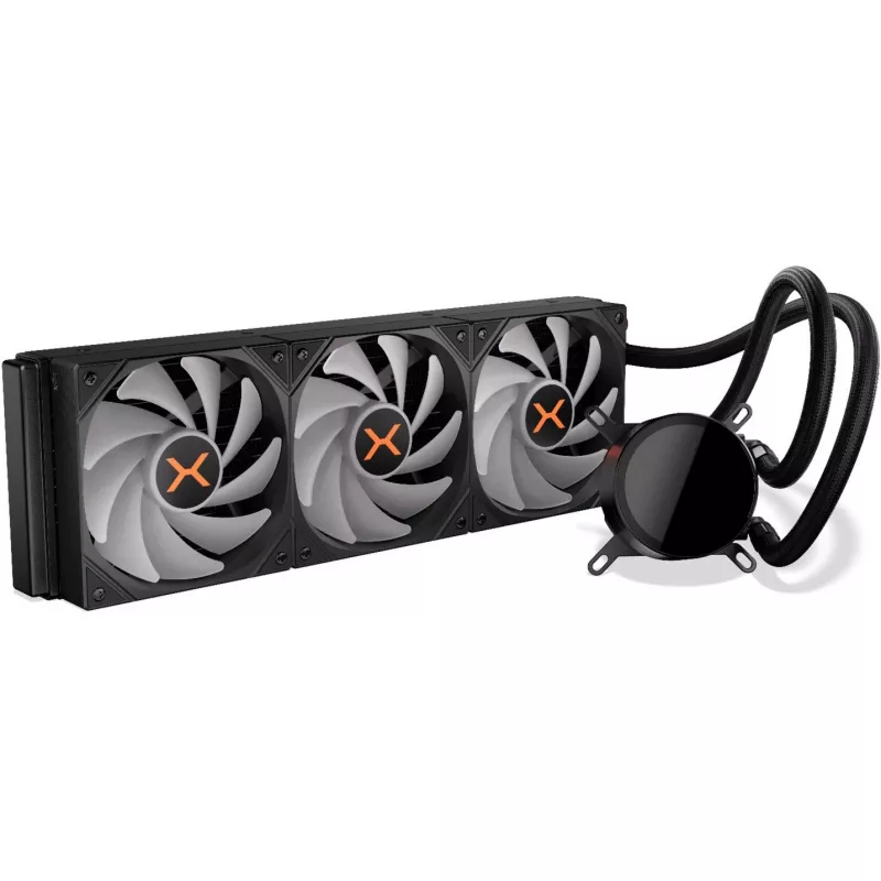 KRUX HydroX 360 ARGB vodné chladenie AIO, 360 mm, čierne
