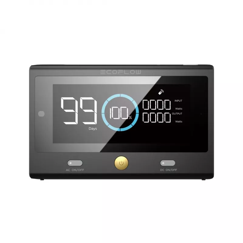 EcoFlow 50049001 diaľkový ovládač pre prenosnú elektrickú stanicu DELTA Pro, Bluetooth, čierny
