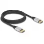 DeLOCK DisplayPort kábel 16K 60 Hz 2 m strieborný kov