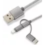 CoreParts MOBX-ACC-003 USB kábel 1 m Micro-USB A Micro-USB B sivý