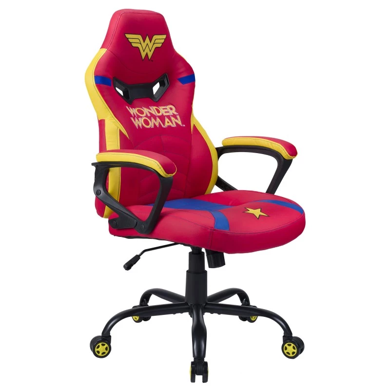 PC herná stolička Subsonic SA5573-W1 čalúnené sedadlo modrá červená žltá