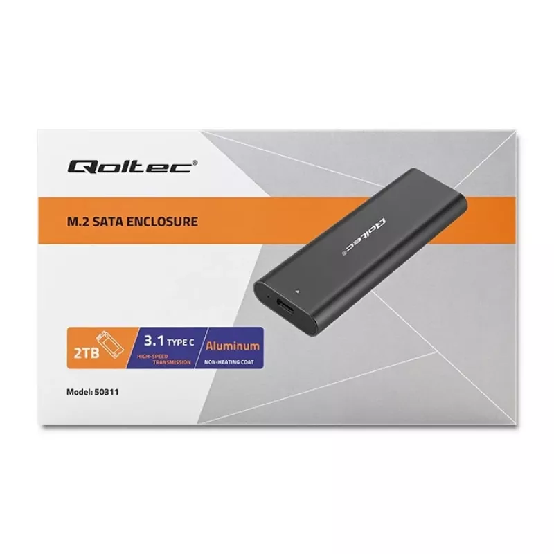 Puzdro na disky M.2 SATA SSD | NGFF | USB Type-C