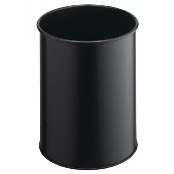 Odpadkový kôš okrúhly polyester oceľ čierny robustný 330101