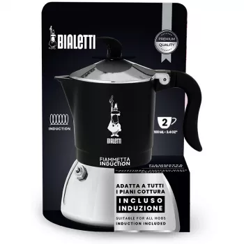 Indukčný kávovar BIALETTI FIAMMETTA na 2 šálky, čierny