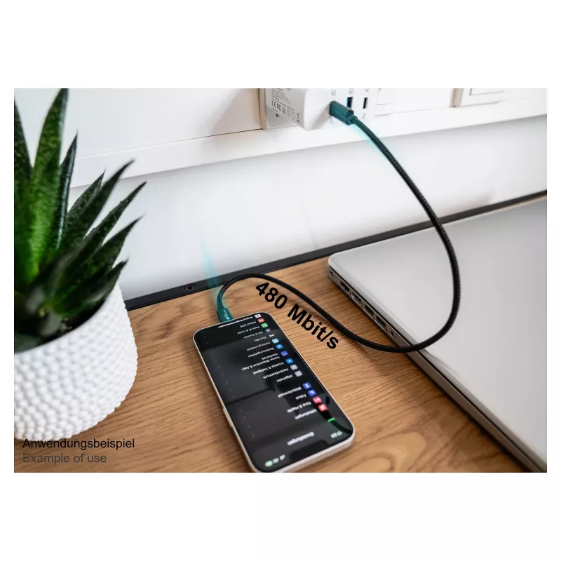 Good Connections USB 2.0 nabíjací a dátový kábel pre iPhone/iPad/iPod USB-C konektor samec na Lightning - Kvalitne spracovaný a oficiálne od Apple ce