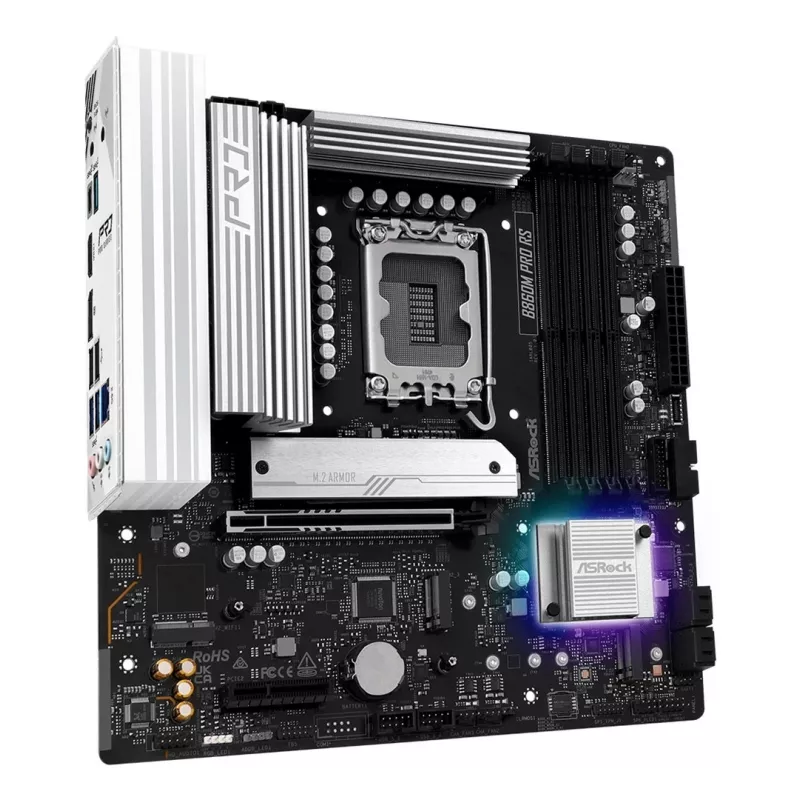 Základná doska ASROCK B860M Pro RS — Intel B860, LGA 1851, micro ATX, DDR5, 4× DIMM, 2.5Gb LAN, 1×PCIe5 x16