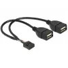 Interný USB kábel DeLOCK 83292 0,2 m konektor samica na konektor samica
