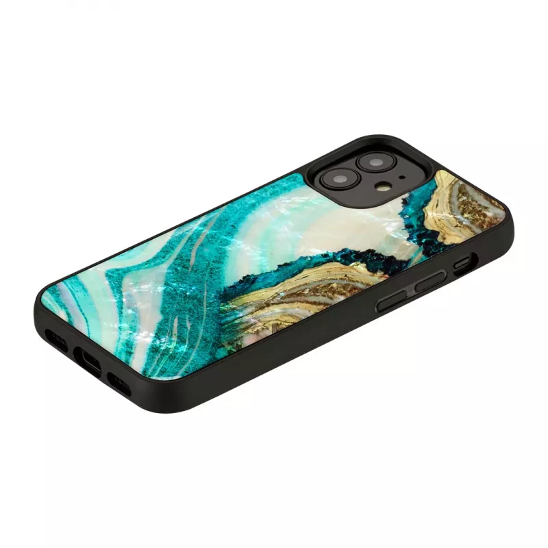 Ochranné puzdro iKins pre Apple iPhone 12 mini — aqua agate