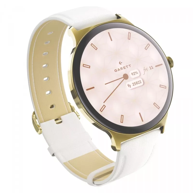 Smartwatch Garett Verona 2 Gold Steel s Bluetooth a meračom srdcového tepu