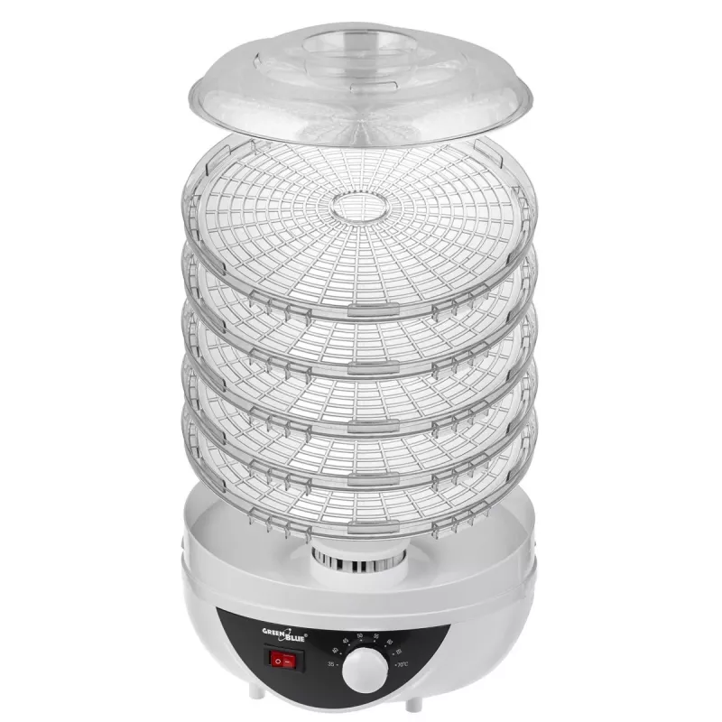 GreenBlue sušička húb, zeleniny a ovocia, výkon 250W, veľmi tichá, 5 sít, GB195