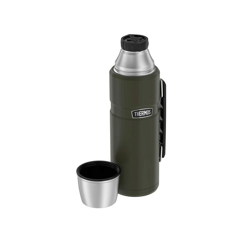 Termoska THERMOS TH-170028 470 ml, vákuovo izolovaný nerez, olivovo zelená, 24 h teplé/studené