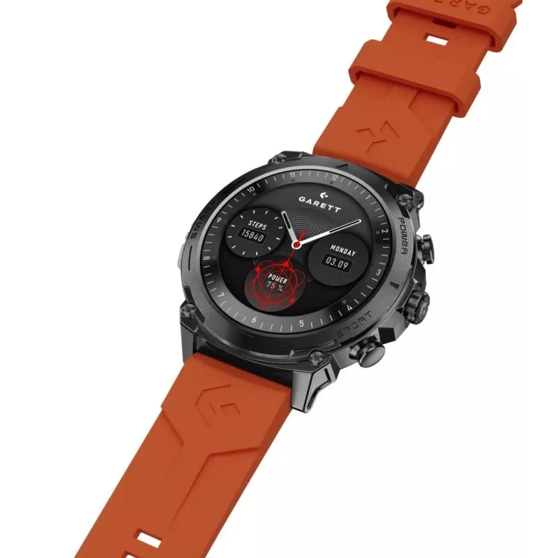 Smartwatch Garett Atom čierna Steel