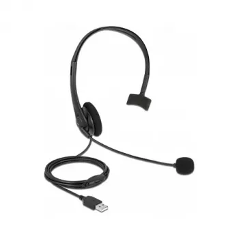 Headset DeLOCK USB mono headset s reguláciou hlasitosti