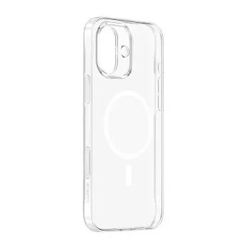 Puzdro na telefón Baseus iP16 Transparent TouchButton Magnetic — priehľadné ochranné puzdro s dotykovým tlačidlom a magnetickým uchytením