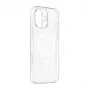 Puzdro na telefón Baseus iP16 Transparent TouchButton Magnetic — priehľadné ochranné puzdro s dotykovým tlačidlom a magnetickým uchytením