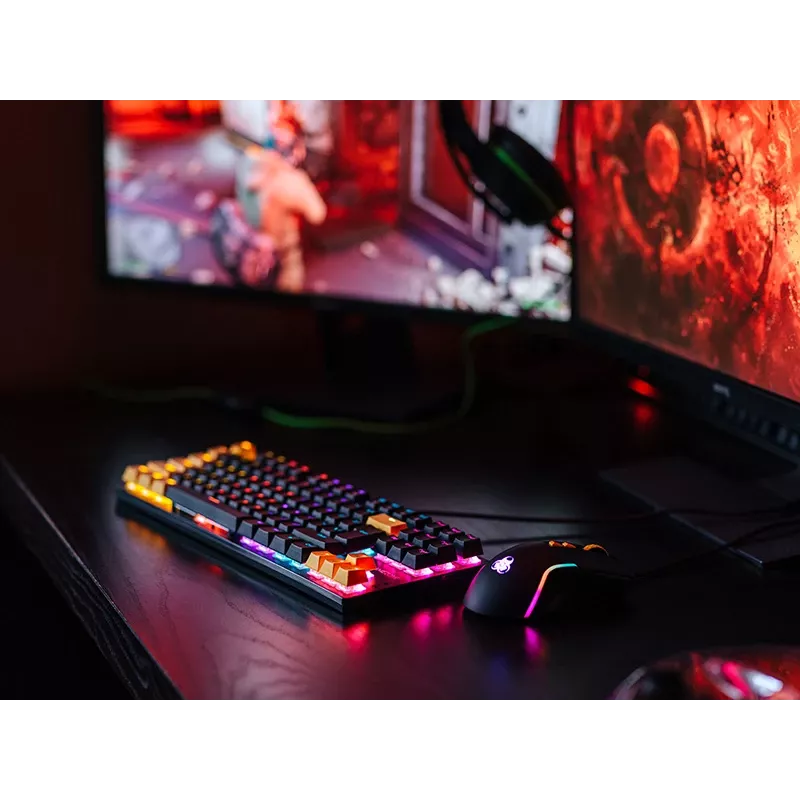 Tracer HORNET 87 klávesnica myš v cene gaming USB QWERTY anglická čierna, žltá