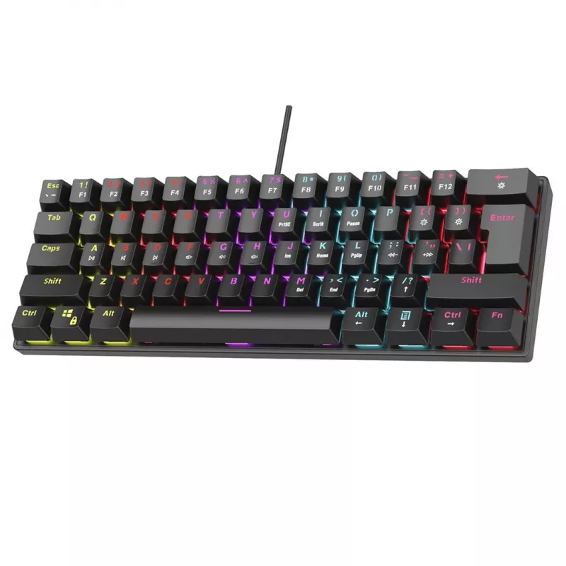 Mechanická klávesnica RAMPAGE PLOWER K60 s Blue spínačmi a RGB podsvietením