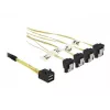 SCSI kábel DeLOCK 85685 čierny žltý 1 m 1 x Mini SAS HD SFF-8643 4 x SATA 7 Pin