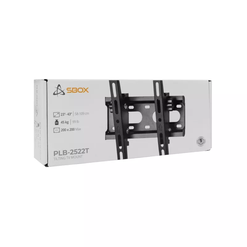 SBOX PLB-2522T-2 sklopný nástenný držiak na TV, 23-43 palcov, 45 kg, VESA 200x200