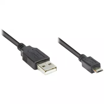 Good Connections - USB prepojovací kábel - USB 2.0 typ A (M) -> Micro-USB 2.0 typ B (M) - 1 m - čierny (2510-MB01)