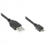 Good Connections - USB prepojovací kábel - USB 2.0 Type A (M) -> Micro-USB 2.0 Type B (M) - 1 m - čierny (2510-MB01)