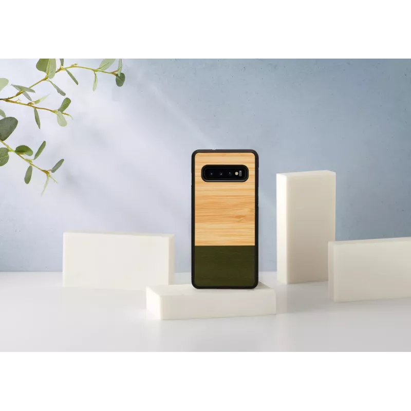 Puzdro na smartphone man and wood pre Galaxy S10 — Bamboo Forest čierna
