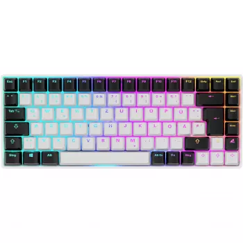 Sharkoon SKILLER SGK50 S3 - klávesnica - 75% - podsvietenie - USB - QWERTZ - nemecká - spínače klávesov: Gateron Red (Hot-swappable)
