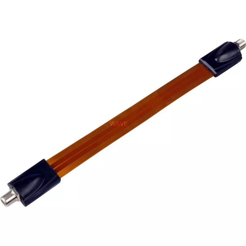 Wentronic Goobay SAT priechodka oknom, extrémne plochá (0,3 mm), hnedo-čierna, 0,2 m – F konektor samica F konektor samica (11953)