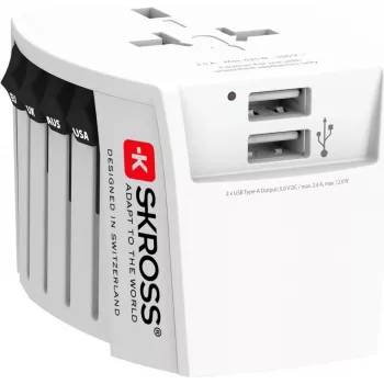 SKROSS MUV USB svetový adaptér napájací zdroj 2x USB
