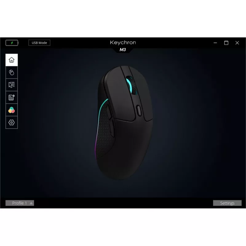 Herná myš Keychron M3 pravácka RF bezdrôtová + Bluetooth optická 26000 DPI biela