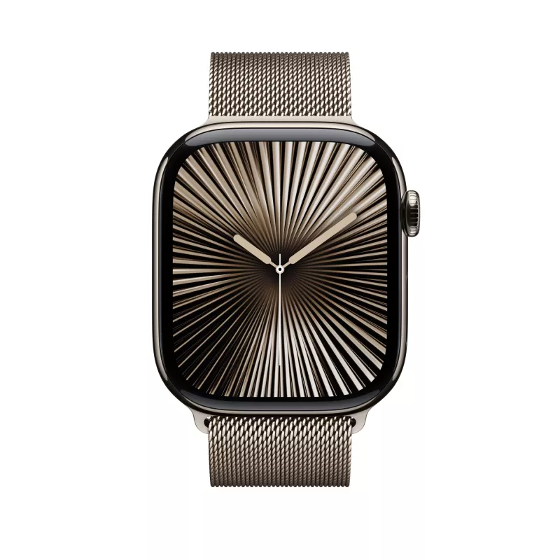 Náramok Apple 46mm Natural Milanese Loop M/L titán