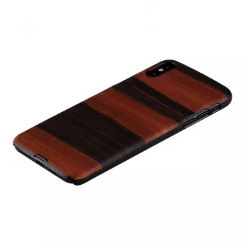 Puzdro na smartphone man and wood pre iPhone XS Max – ebenovočierne, ochranné zadné krytie z tvrdého plastu
