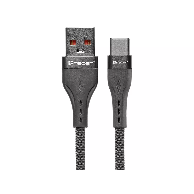 Tracer 47487 USB A - Type C M/M 1m kábel sivý