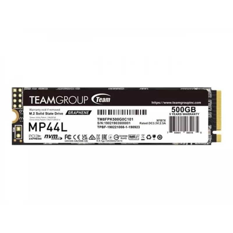 SSD disk Team Group 500 GB M.2 PCI Express 4.0 NVMe TM8FPK500G0C101