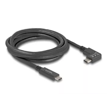 DeLOCK USB kábel USB Type-C samec na USB Type-C samec zahnutý 2 m 5 Gbit/s 4K PD 60 W