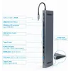 Gembird A-CM-COMBO9-01 USB Type-C 9-in-1 multi-port adaptér (USB hub + HDMI + VGA + PD + čítačka kariet + LAN + 3,5 mm audio), Space Grey