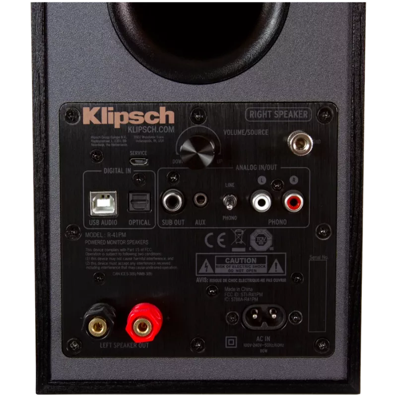 Klipsch R-41PM reproduktory čierna meď 70W káblové bezdrôtové
