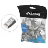 LANBERG RJ-45 konektor samec PLS-5000EZ, Cat5e, F/UTP (FTP), sivý, 100 ks