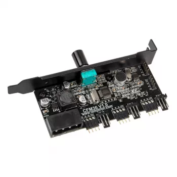 Lamptron CFM36 kontrolér ventilátorov a RGB LED pre PCI slot, čierny