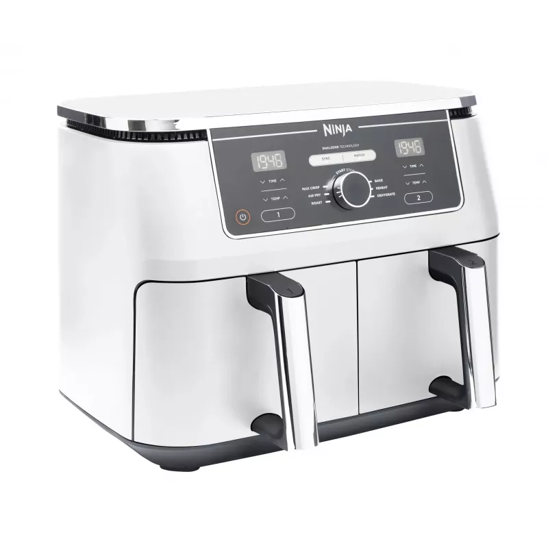Teplovzdušná fritéza Ninja AF400EU Double 9,5 L 2470 W biela, otočné a dotykové ovládanie