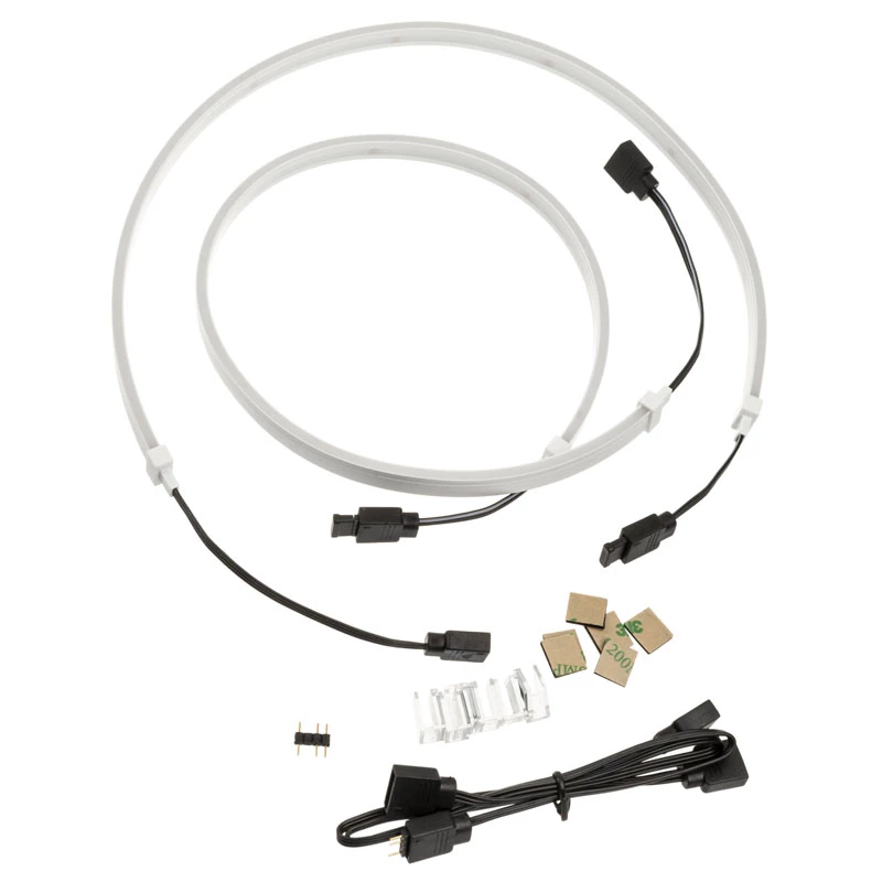 SilverStone LS04, ARGB LED pásik, balenie 2 ks - biely