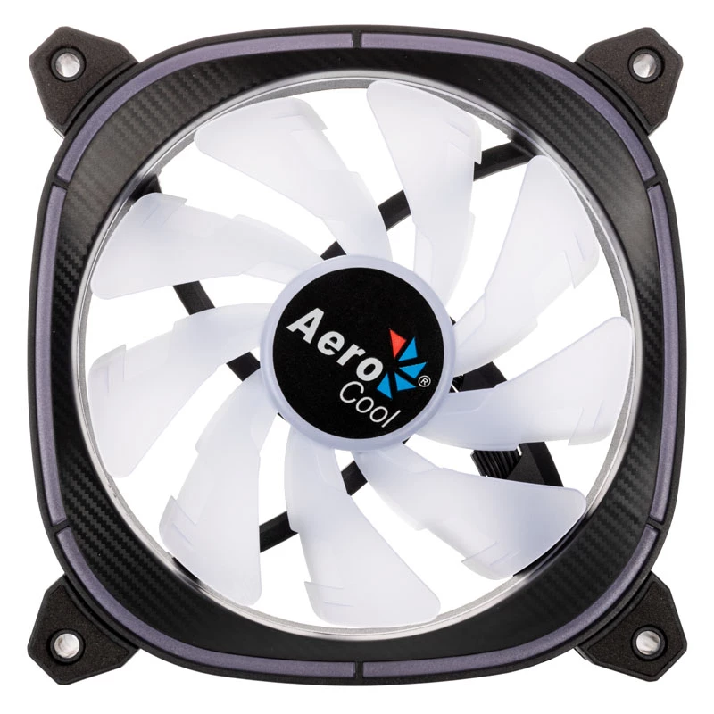 AEROCOOL 120 mm Astro 12F ARGB LED skriňový ventilátor — 120 mm, ARGB osvetlenie, 3-pin napájací konektor