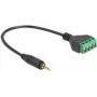 DeLOCK audio kábel 0,2 m 2,5 mm svorka čierna zelená 66256