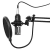 PC mikrofón MEDIA-TECH MT397S — káblový, vstup XLR, 20–20000 Hz, 150 Ω, -32 dB, 2,4 m kábel, stojan na stôl, čierny