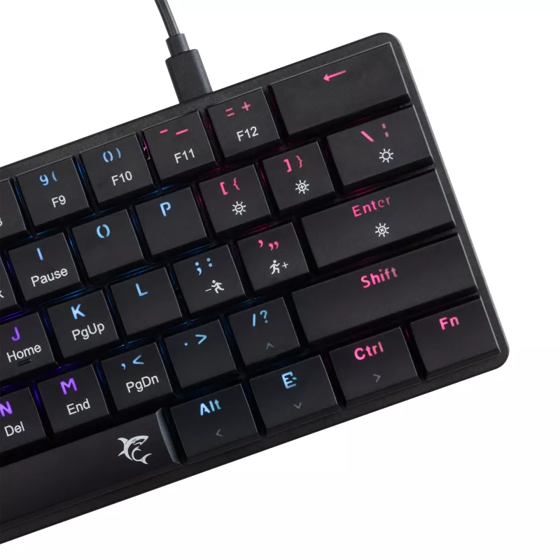 Mechanická klávesnica White Shark Nagamaki čierna — US-layout, červené mechanické spínače
