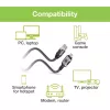 Techly ICOC U3C-RJ45-010 adaptérový kábel USB-C na Gigabit Ethernet, 1 m, čierny/strieborný