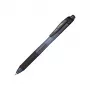 Pentel Energel X - zatahovacie gélové pero - čierne - čierne - priehľadné - plast - guma - guma - obojručné