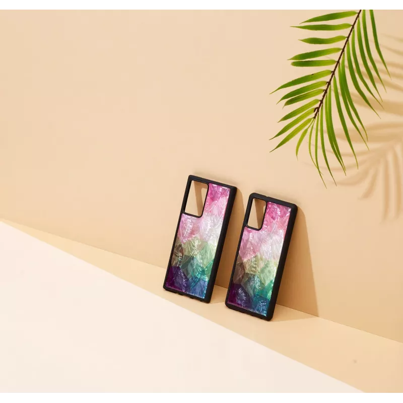 Ochranné puzdro iKins pre Samsung Galaxy Note 20 – motív vodných kvetov čierne