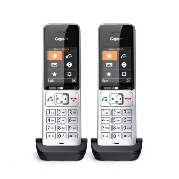 Gigaset COMFORT 500HX duo analógový/DECT telefón identifikácia volajúceho čierny, strieborný