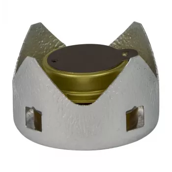 Trangia 100281 liehový campingový varič – 1-plameňový ľahký varič, 1000 W, 162 g, Ø95×62 mm, strieborná
